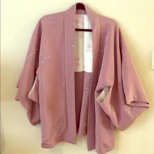 Authentic Japanese Pink Floral Kimono